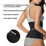 Neoprene Waist Trainer with 2 Brands Prevent Roll Up & Down