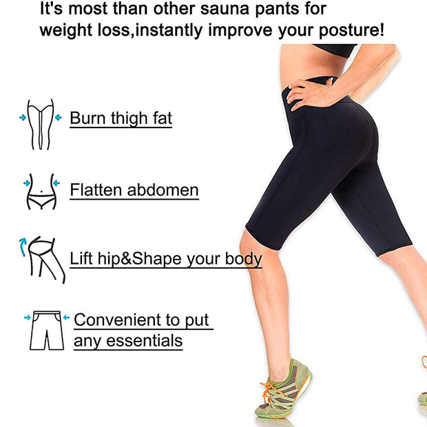 Women Weight Loss Pants Neoprene Exercise Leggings Sauna Suit