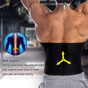 Men Waist Trainer Slimming Belt Neoprene Fat Burner Sweat Trimmer