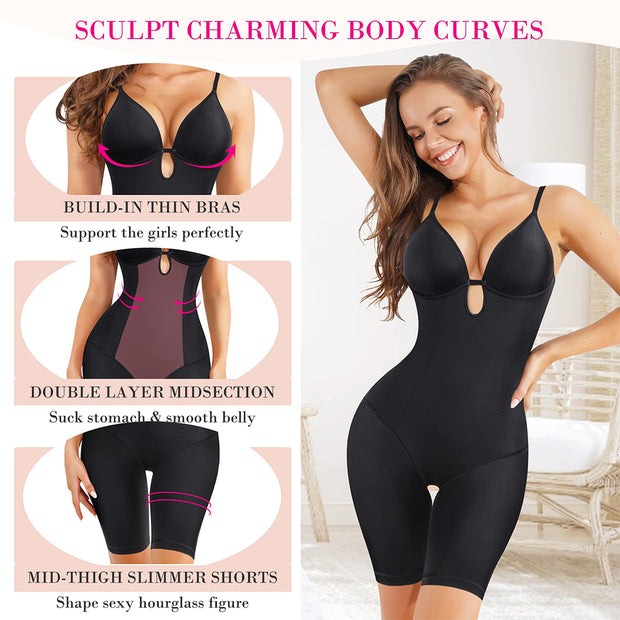 Junlan Women 2 in 1 Tummy Control Body Shaper
