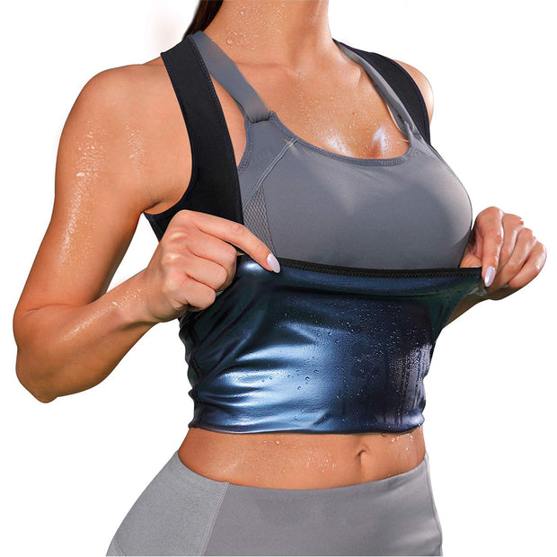Junlan Women Heat Trapping Sweat Workout Tank Top
