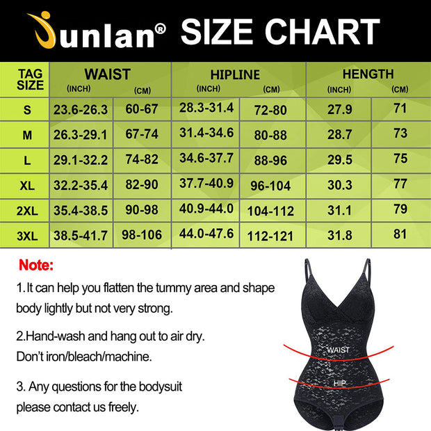 Junlan Women V-Neck Camisole Sexy Lace Shapewear