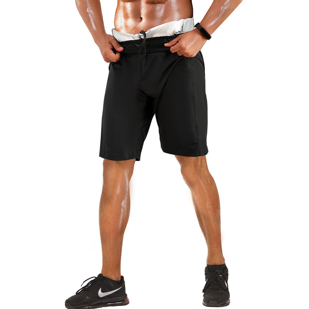 Junlan Men Weight Loss Workout Sauna Sweat Shorts