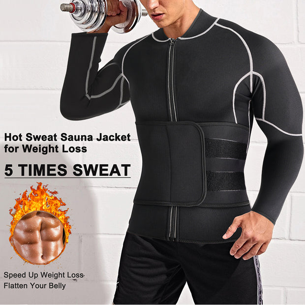Junlan Sweat Hot Sauna Jacket with Adjust Belt